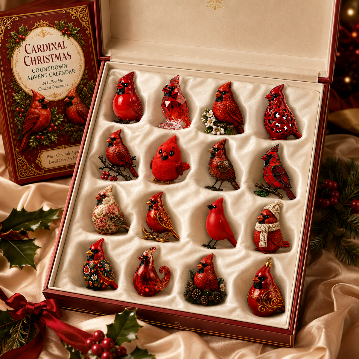 High-quality  model✨Cardinal Christmas 24-Day Countdown Calendar – Limited Anniversary Edition
